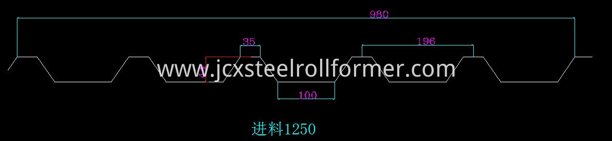 980 roof profile drawing